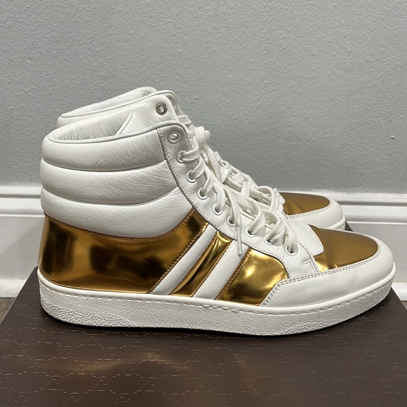 Gucci Men Sneakers (368494A3820) White/Gold - Picture 7 of 12